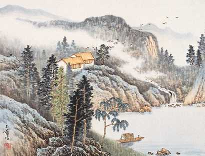 宋玉麟 山水 镜心